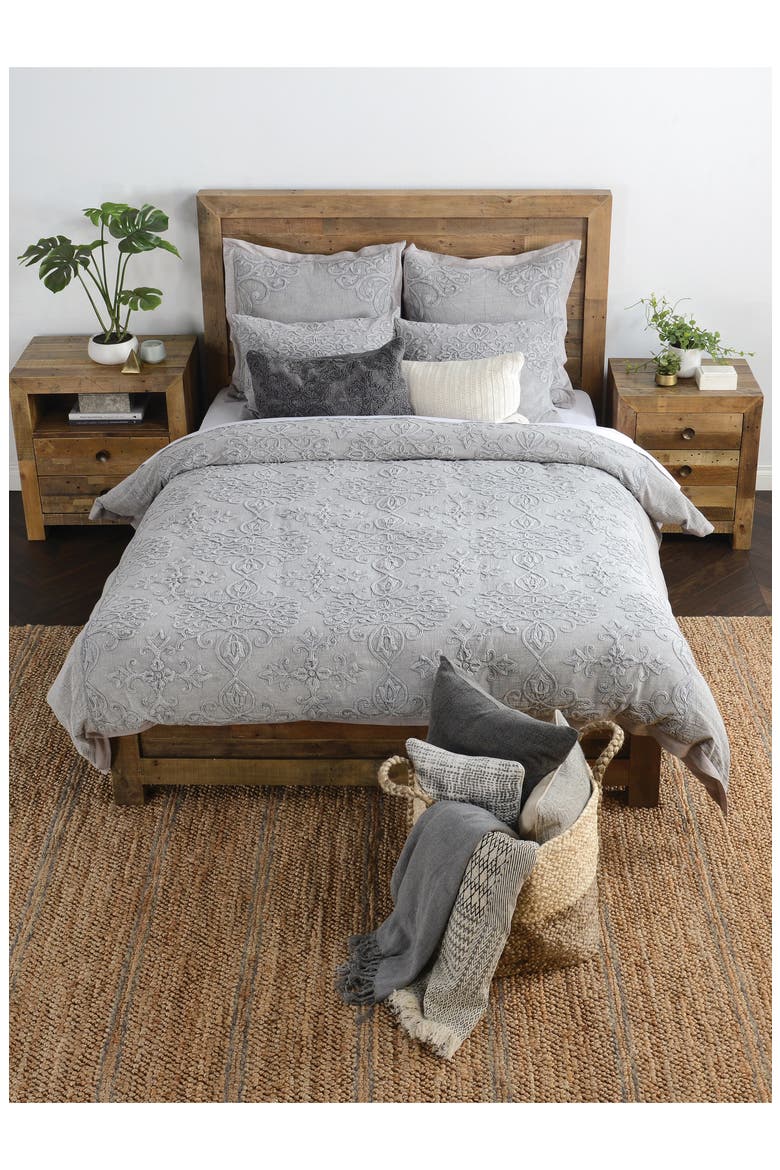 Reagan Duvet Cover, Main, color, GRAY