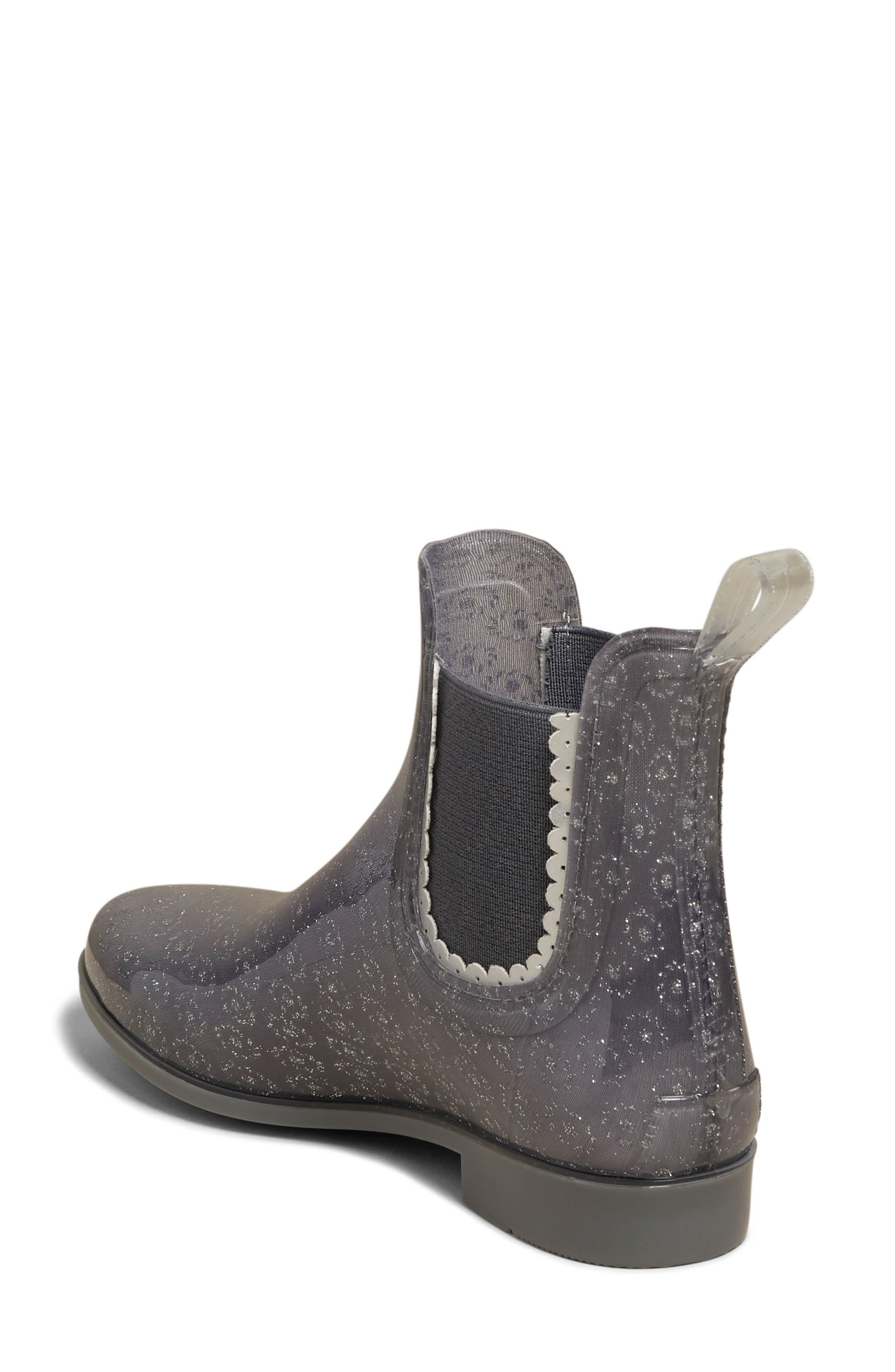 Sallie Chelsea Waterproof Rain Waterproof Bootie, Alternate, color, DARK GREY RUBBER