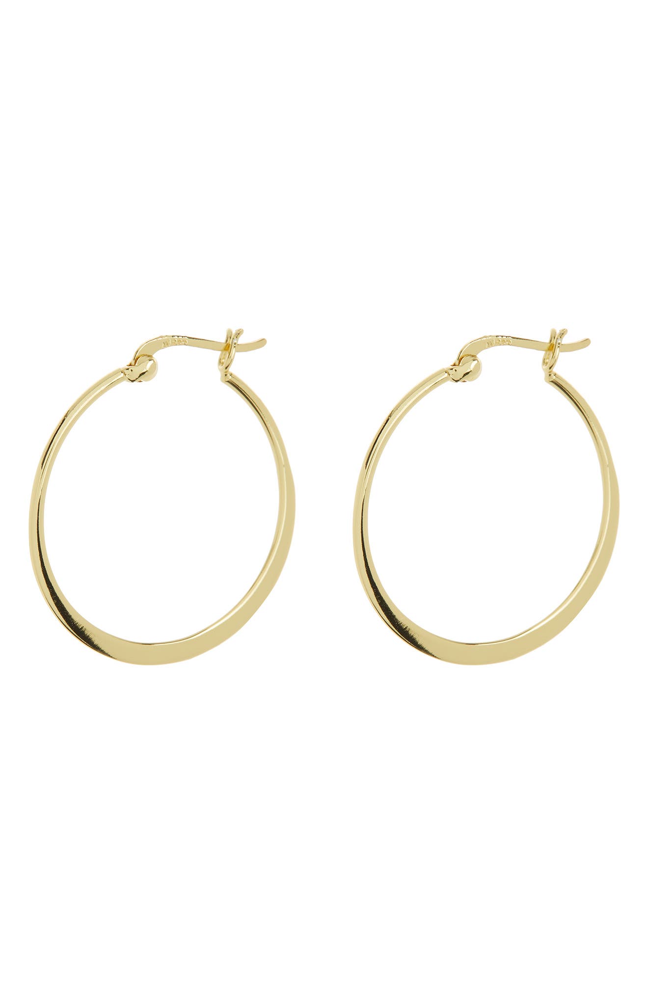 Large Flat Hoop Earrings