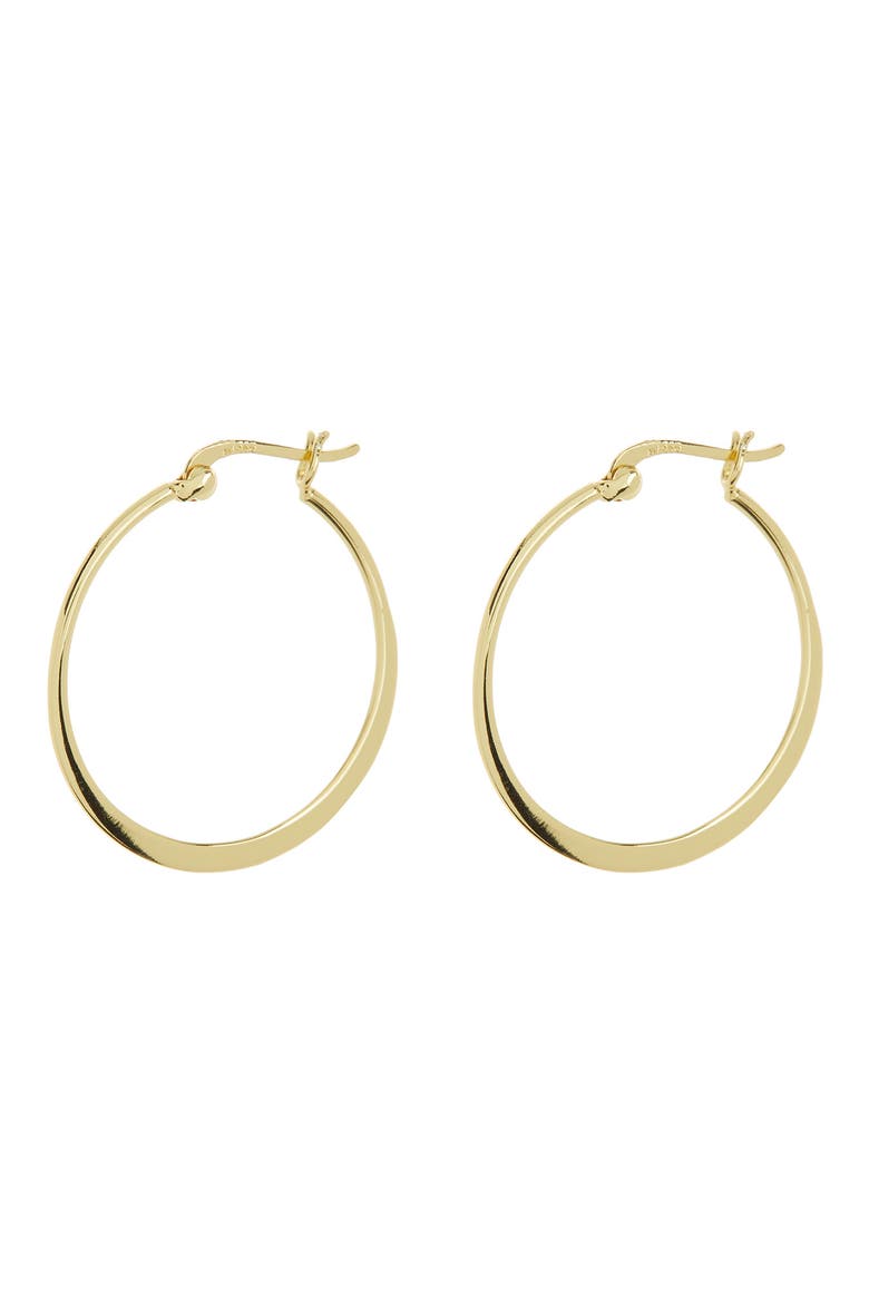 Large Flat Hoop Earrings, Main, color, GOLD