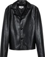 MM6 Maison Margiela Black Faux Leather Jacket