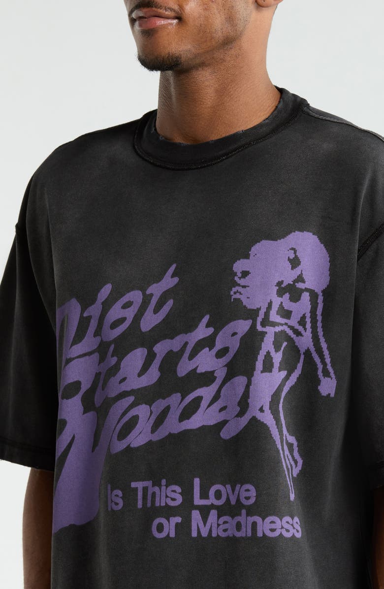 DIET STARTS MONDAY Cotton Graphic T-Shirt, Alternate, color, Vintage Black/Purple