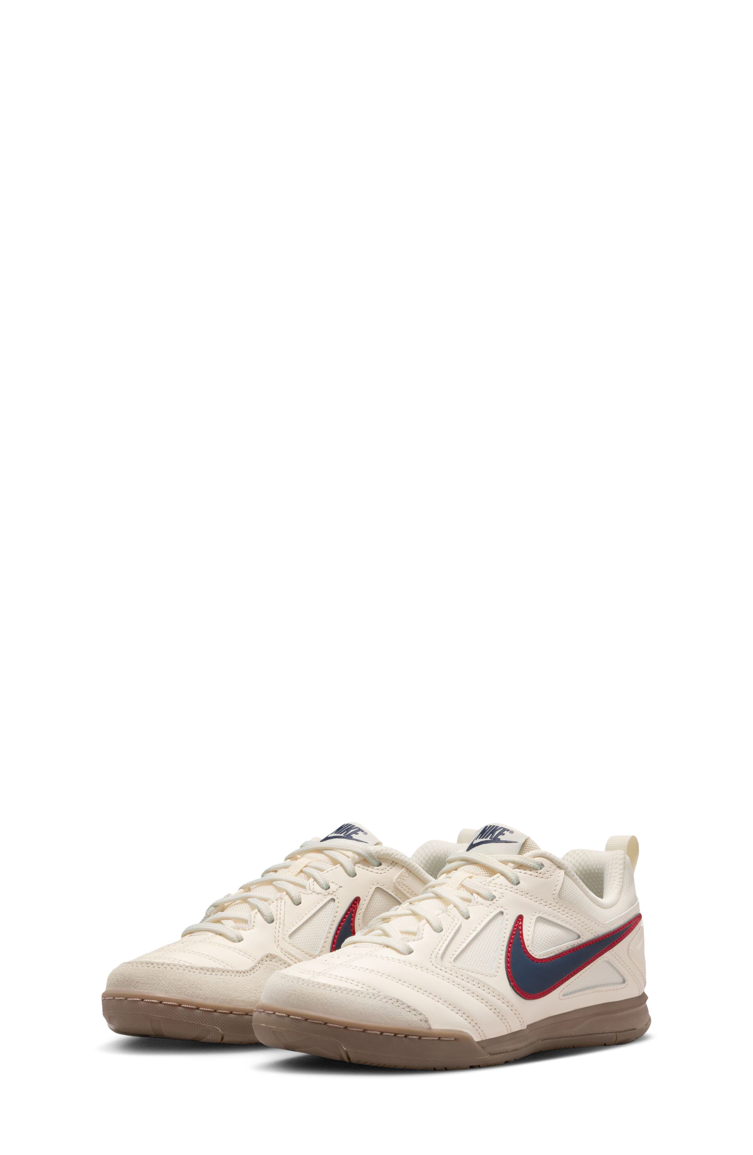 Gato Soccer Sneaker, Alternate, color, PALE IVORY/ BLUE/ RED