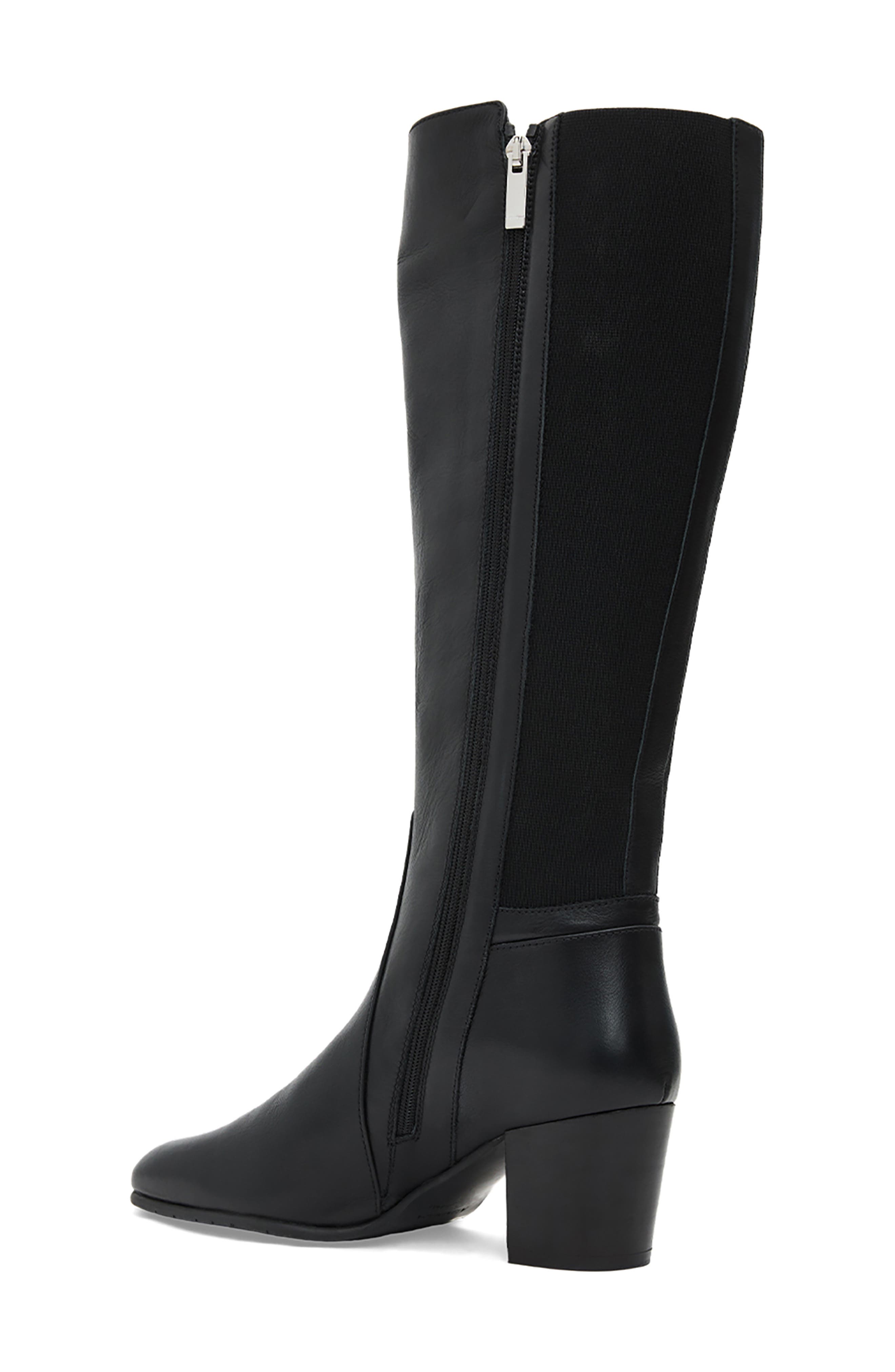Frisa Waterproof Knee High Boot, Alternate, color, BLACK LEATHER
