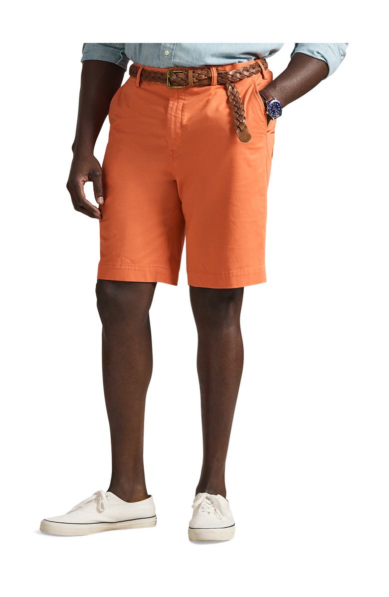 Polo Ralph Lauren Big & Tall Stretch Twill Shorts, Main, color, Deep Mango