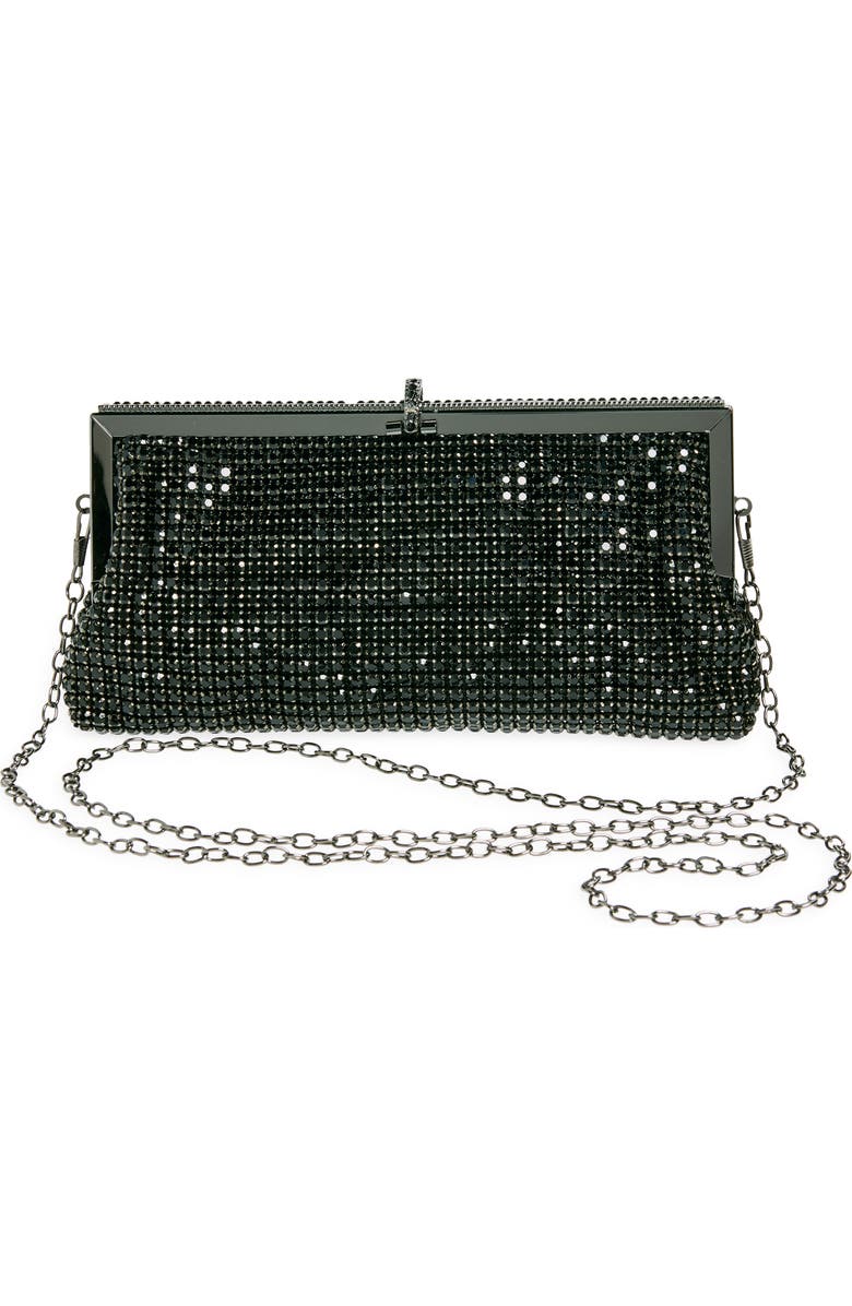 NATASHA Crystal Mesh Clutch, Alternate, color,