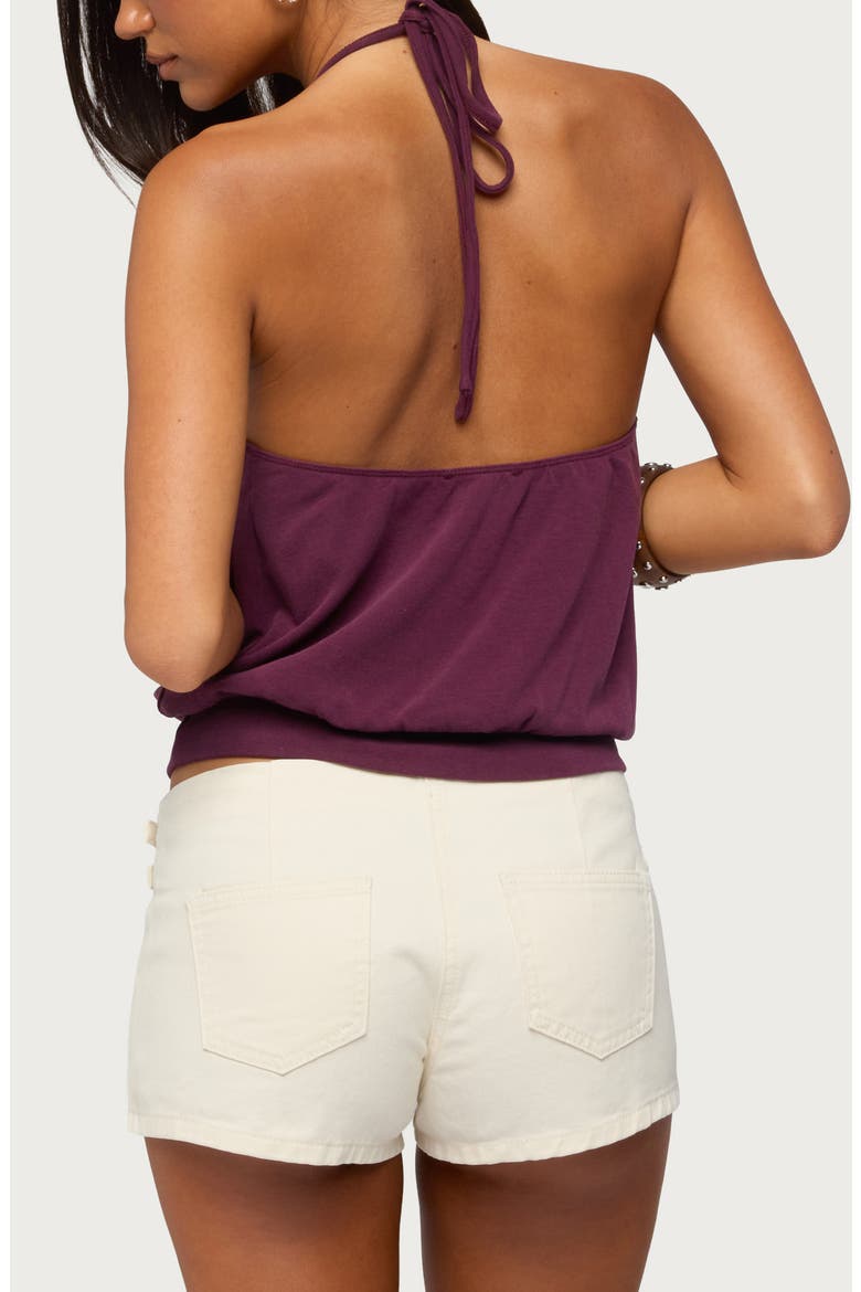 Bondi Halter Top, Alternate, color, PLUM