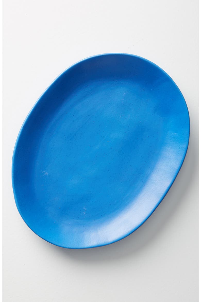 Anthropologie Color Study Earthenware Serving Plate, Main, color, DARK BLUE