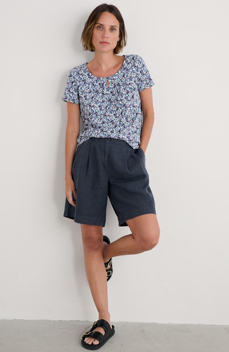 Seasalt Cornwall Appletree Keyhole T-Shirt, Alternate, color, Paper Bellflower Bilberry