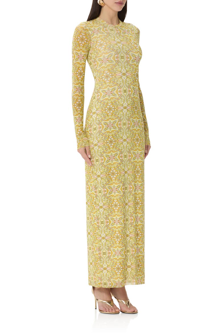 Didi Print Long Sleeve Maxi Dress, Alternate, color, SUNLIGHT TILE