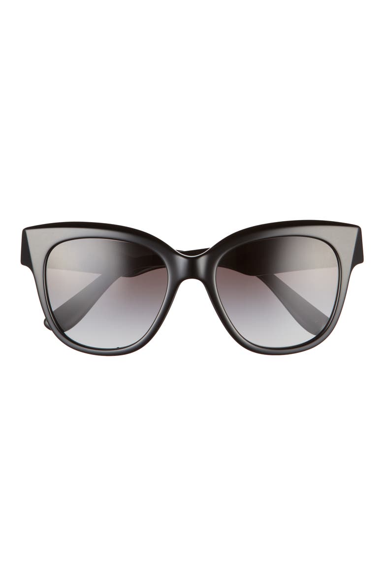 53mm Butterfly Sunglasses, Main, color, BLACK / GREY GRADIENT