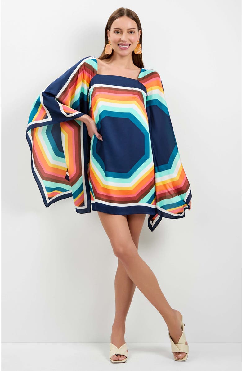 Trina Turk Aqualane Side Flounce Dress, Main, color, Siena