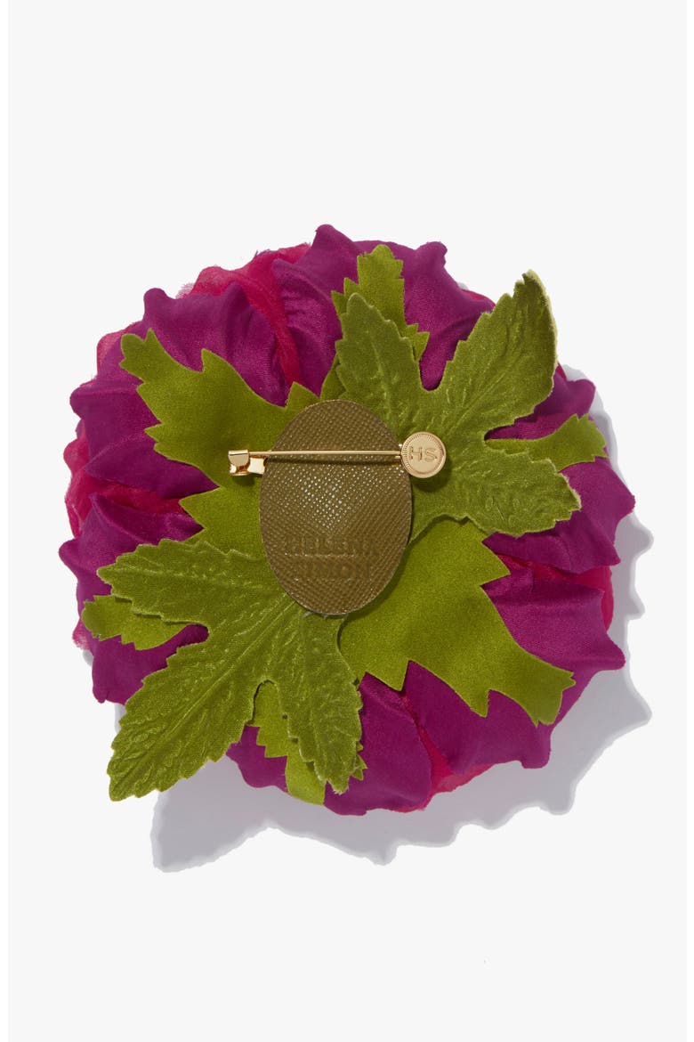 The Magenta Peony Floral Brooch, Alternate, color, Magenta