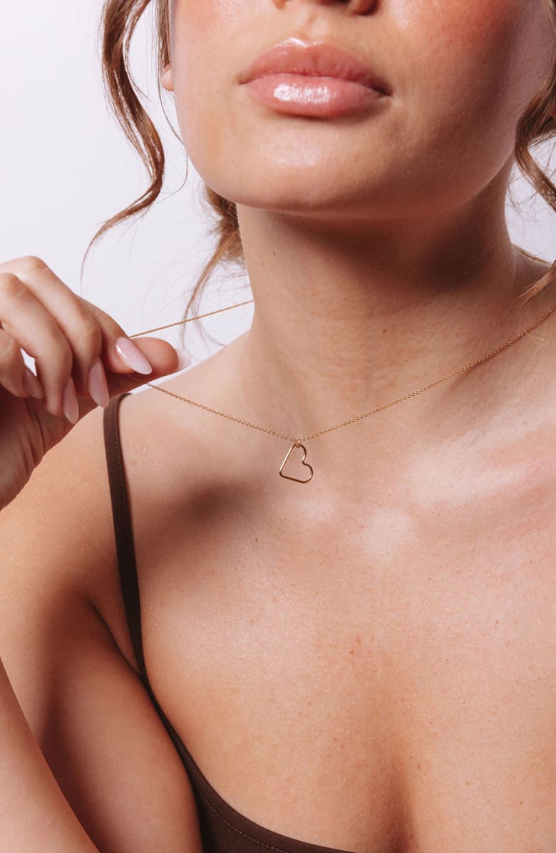 Set & Stones Mabel Heart Pendant Necklace, Alternate, color, Gold