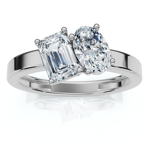 Toi Et Moi 1ct Diamond Ring 14k Gold Lab Grown