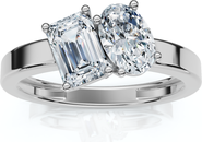 Bliss Diamond Toi Et Moi 1ct Diamond Ring 14k Gold Lab Grown