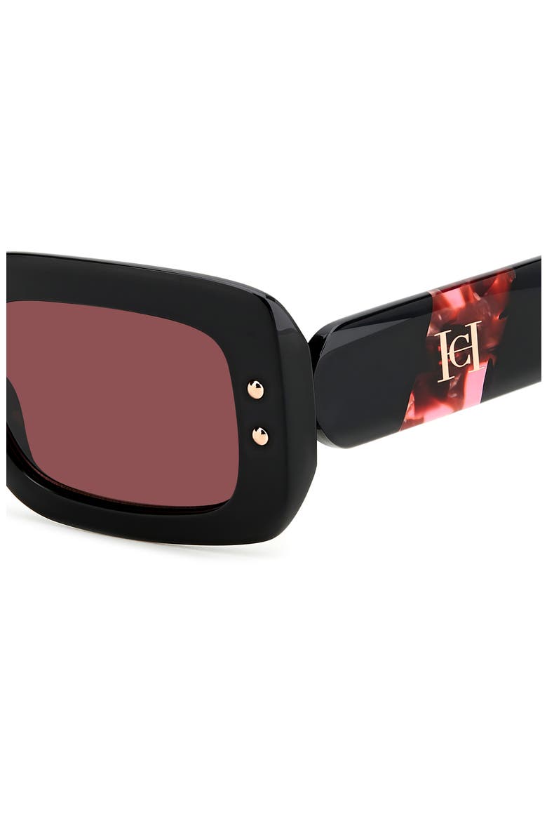 50mm Rectangular Sunglasses, Alternate, color, BLACK BURGUNDY