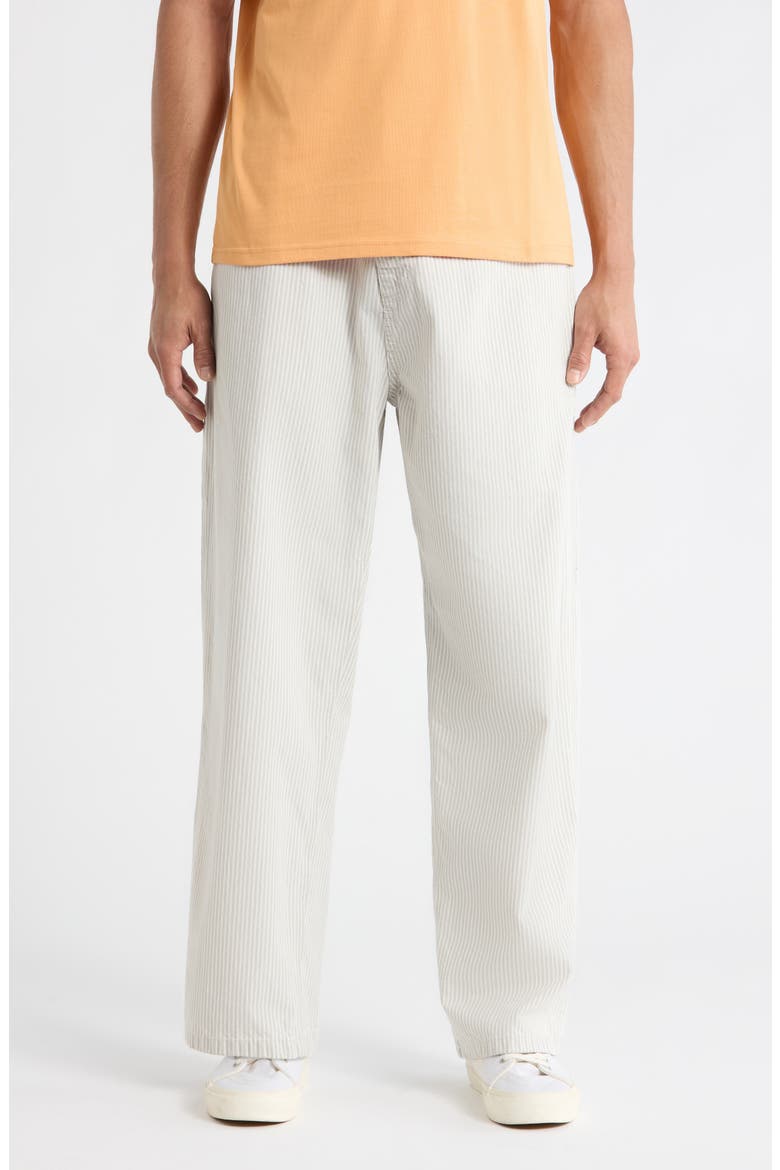 Mercer Stripe Single Knee Loose Fit Pants, Main, color, MERCER STRIPE, GRAPHITE / WAX