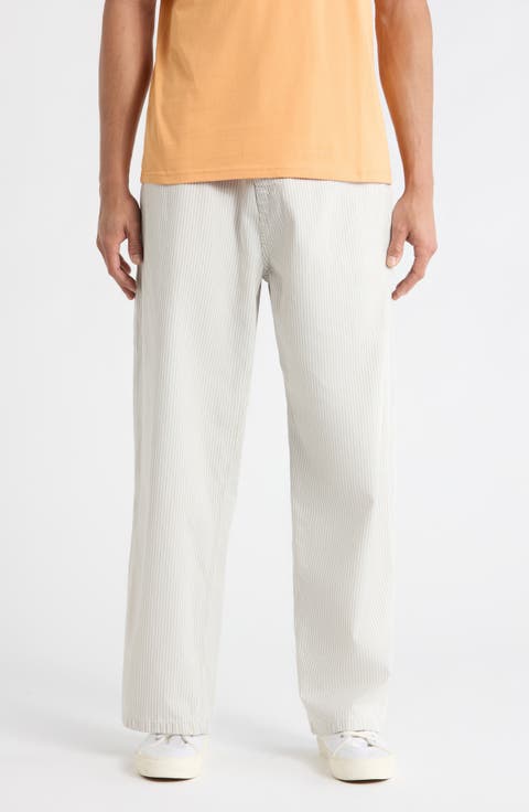 Mercer Stripe Single Knee Loose Fit Pants