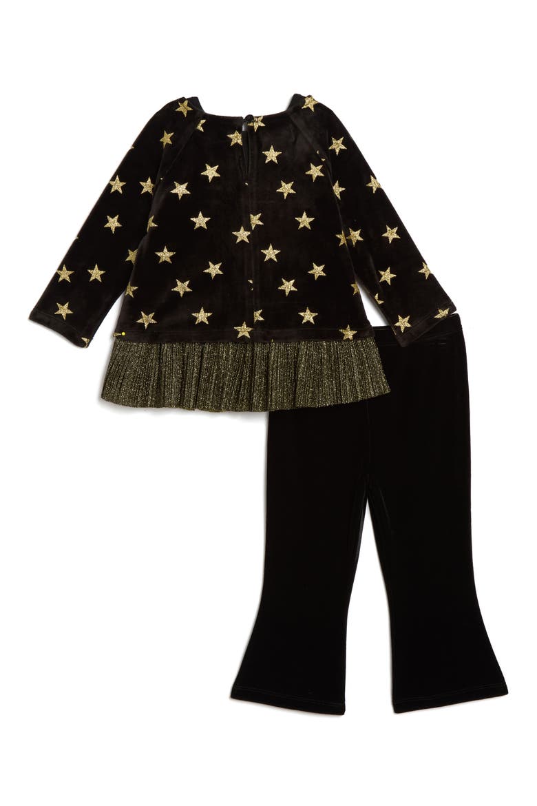 Camilla Star Print Velvet Top, Tanki & Pants Set, Alternate, color, BLACK