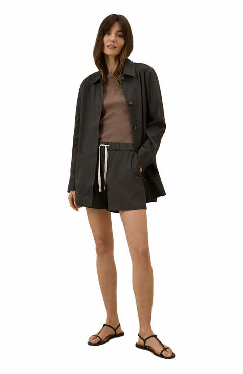 Organic Cotton Daily Twill Oversized Lightweight Jacket