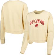 LEAGUE COLLEGIATE WEAR Women's League Collegiate Wear Cream Wisconsin Badgers Classic Campus Corded Timber Sweatshirt