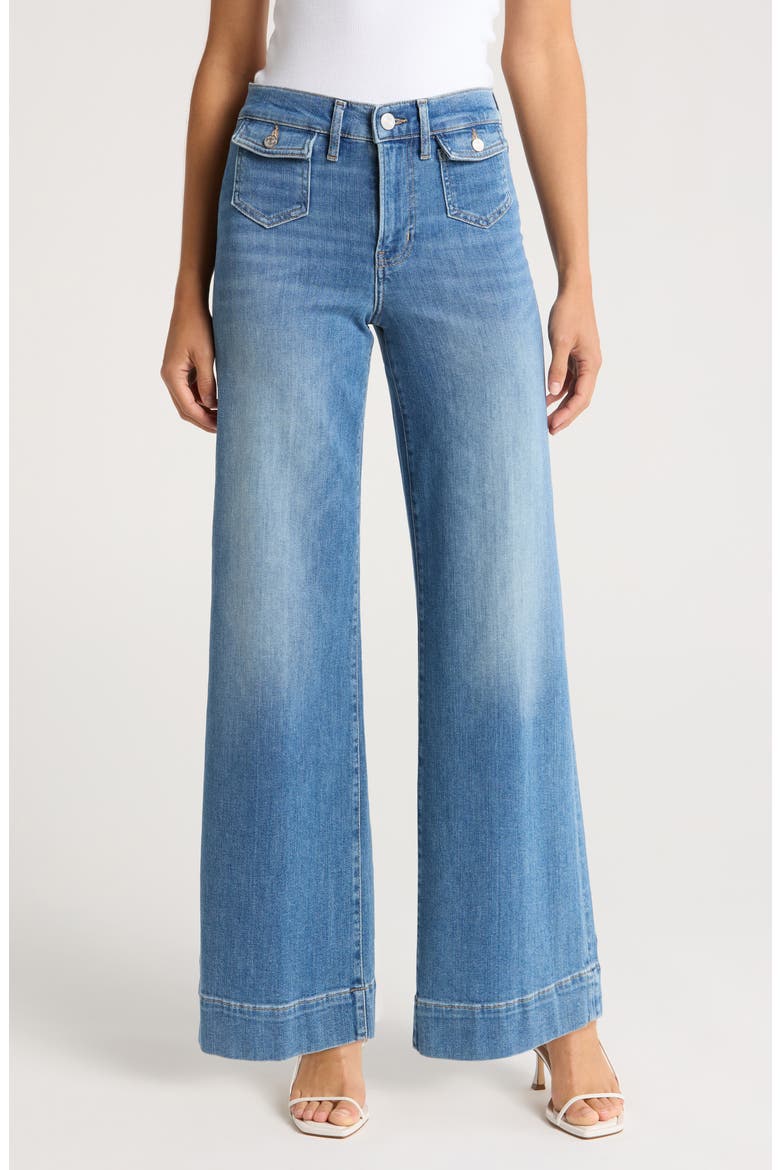 Le Slim Palazzo Patch Pocket Wide Leg Jeans, Main, color, DORIS