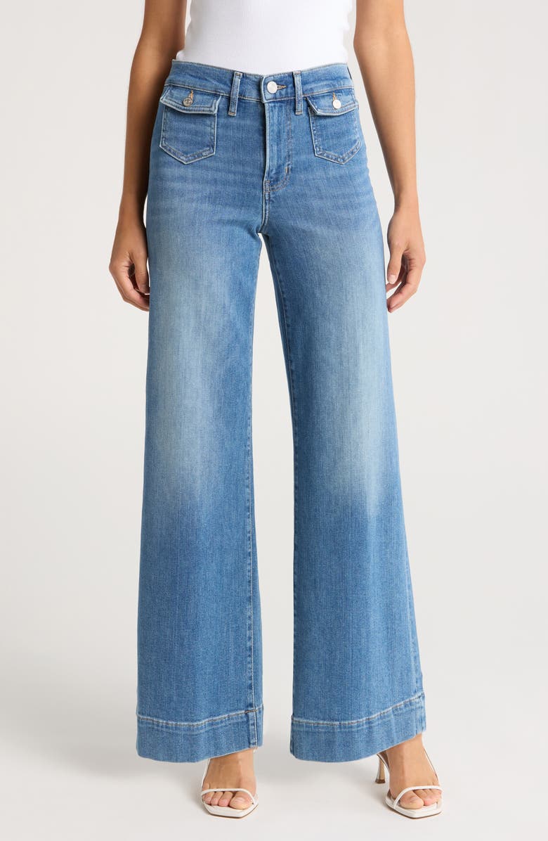 FRAME Le Slim Palazzo Patch Pocket Wide Leg Jeans, Main, color,