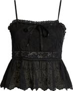 LoveShackFancy Rowina Lace Ruffle Hem Camisole