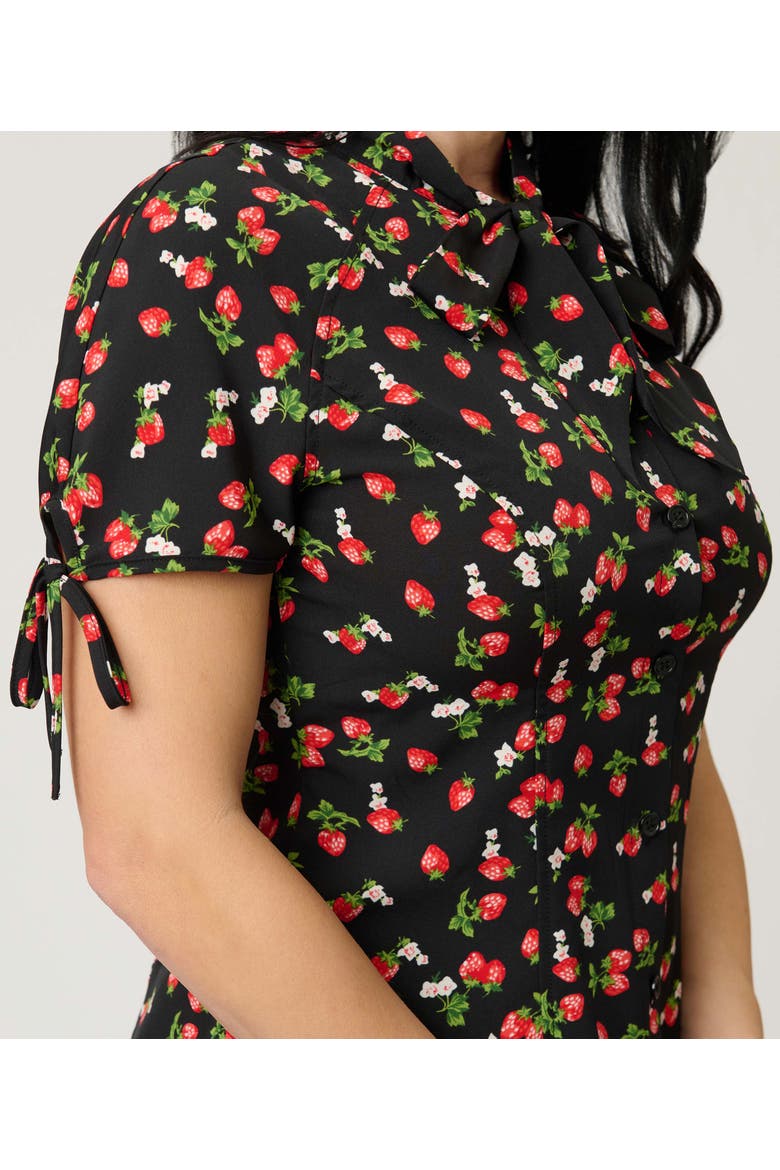 Chita Blouse, Alternate, color, Black & Berry Print