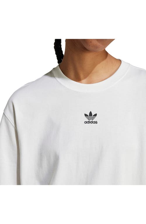 Adidas Originals Adidas Essentials Lifestyle Trefoil Logo Cotton T-shirt In White