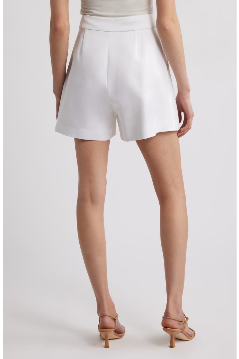 Tulania Pleated High Waist Shorts, Alternate, color, WHT