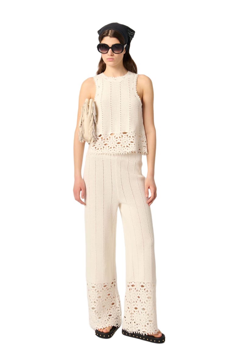 maje Crochet vest top, Main, color, 