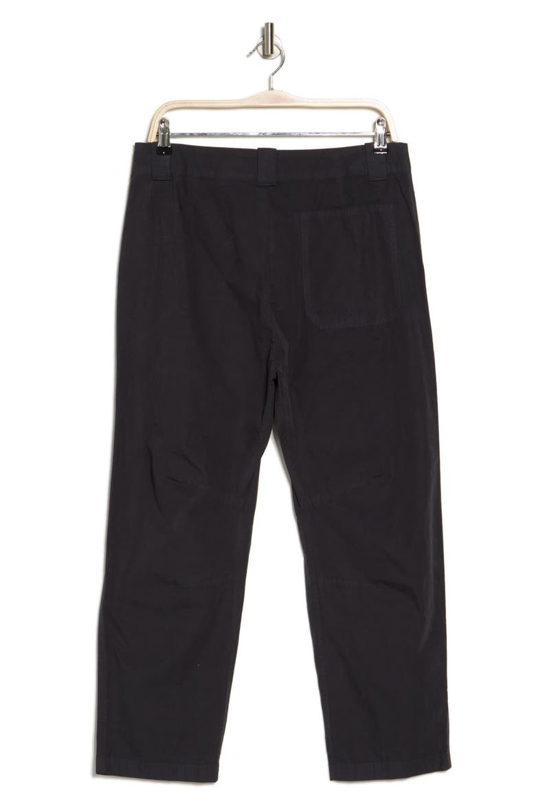 Leyton Crop Cotton Work Pants, Alternate, color, BLACK
