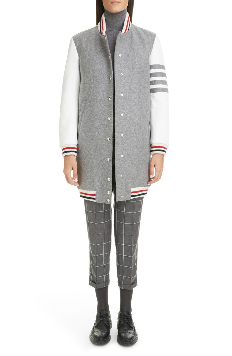 Thom Browne Windowpane Check Skinny Trousers, Alternate, color,