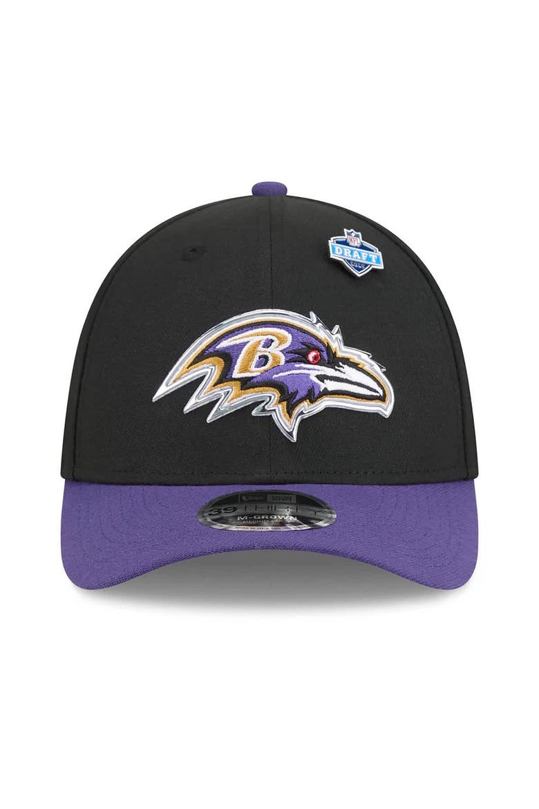 Men's New Era  Black/Purple Baltimore Ravens 2026 NFL Draft 39THIRTY M-Crown Flex Hat, Alternate, color, Black