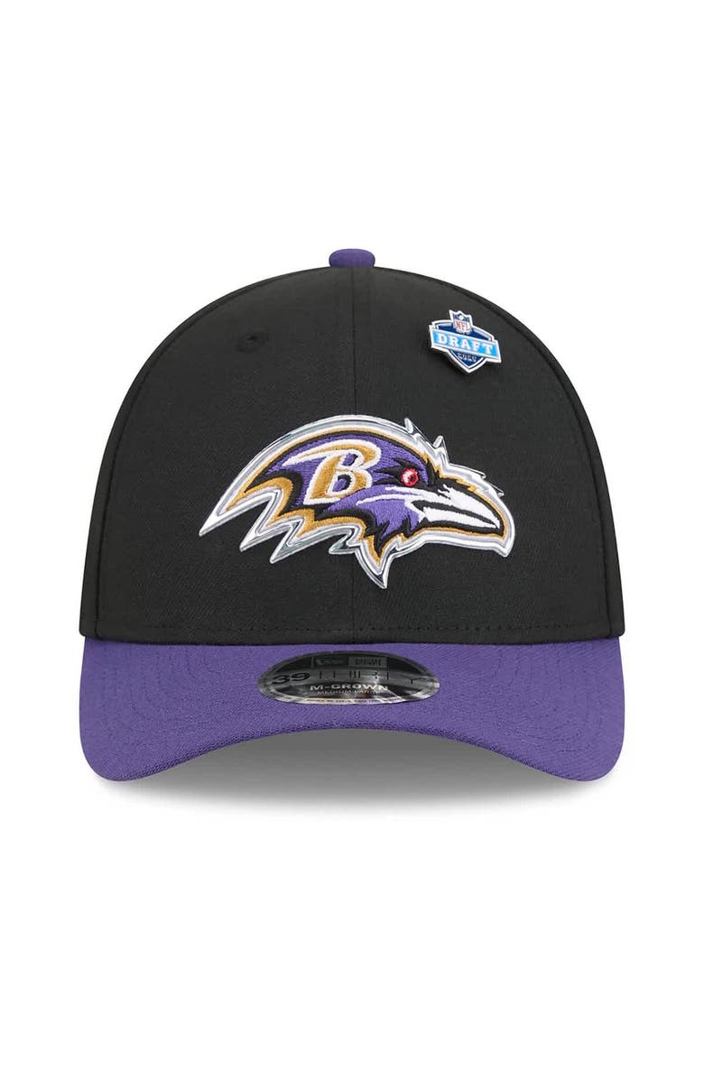 New Era Men's New Era  Black/Purple Baltimore Ravens 2026 NFL Draft 39THIRTY M-Crown Flex Hat, Alternate, color, Black