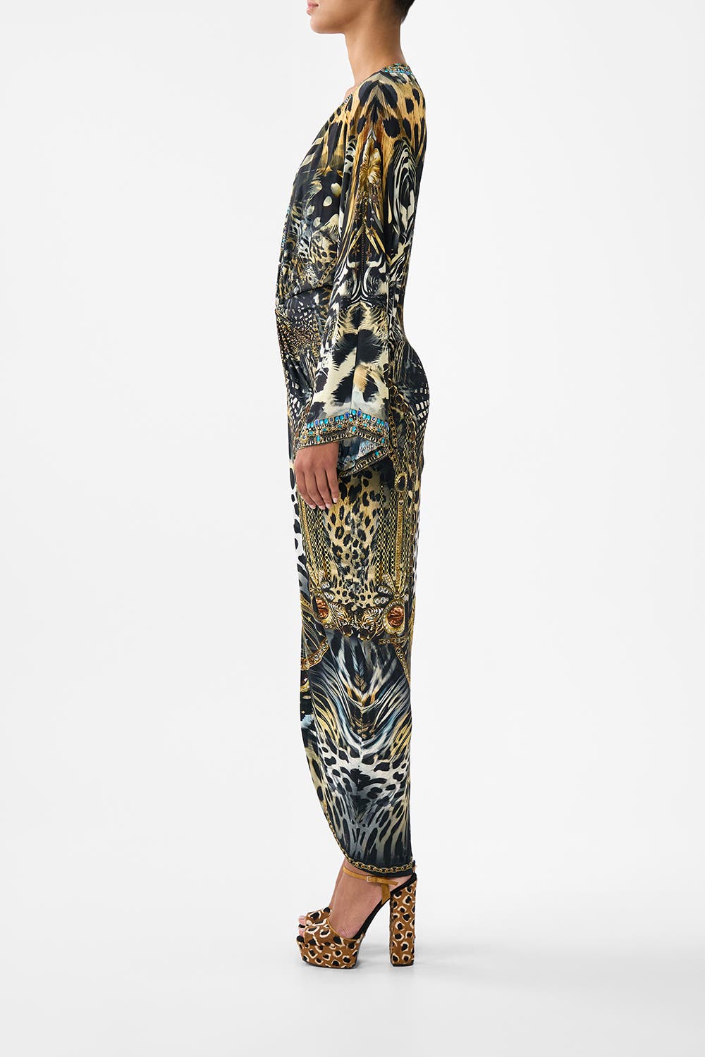 Long Split Front Twist Dress - image 2