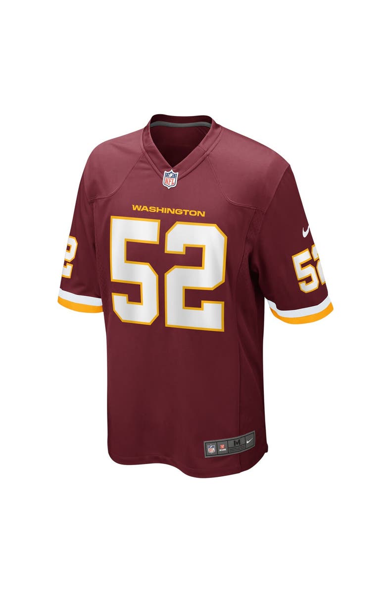 Nike Men's Nike Jamin Davis Burgundy Washington Football Team 2021 NFL Draft First Round Pick Game Jersey, Alternate, color, 