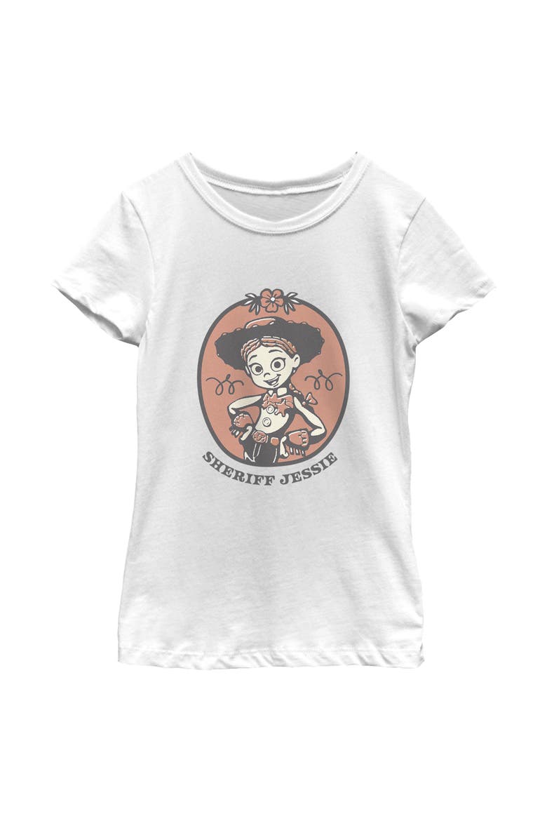 Girl's Toy Story 5 I Am Sheriff Jessie  Graphic T-Shirt, Main, color, White