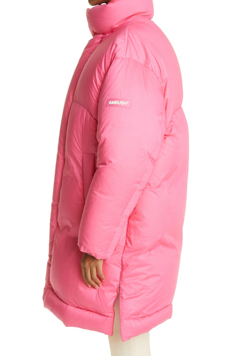 Down Puffer Coat, Alternate, color, PINK PINK