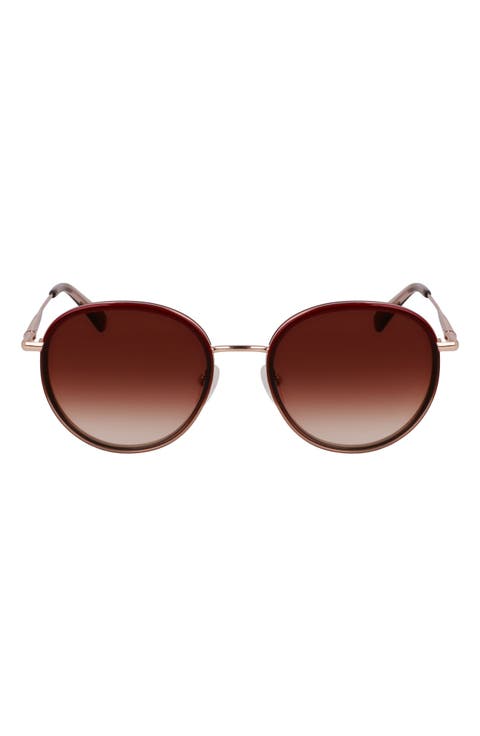 Roseau 52mm Gradient Round Sunglasses