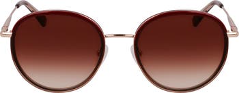 Longchamp Roseau 52mm Gradient Round Sunglasses | Nordstrom display picture 1