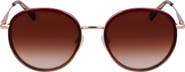 Longchamp Roseau 52mm Gradient Round Sunglasses