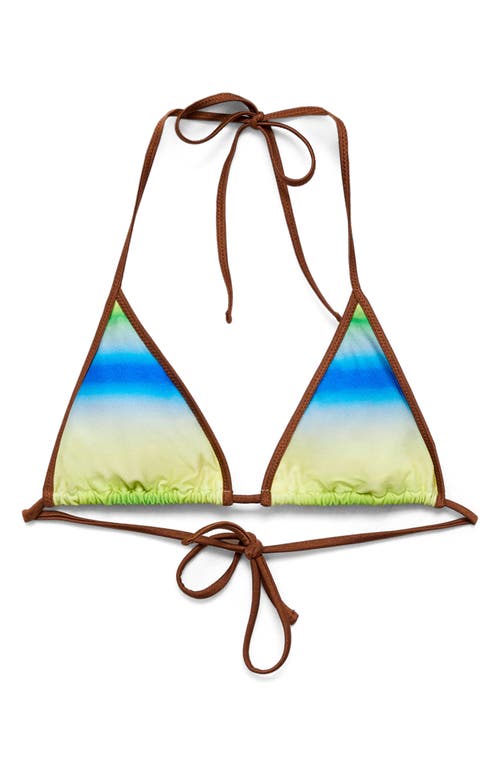 Mango Gradient Triangle Bikini Top In Multi