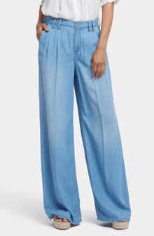NYDJ Whitney High Waist Pleated Wide Leg Trousers