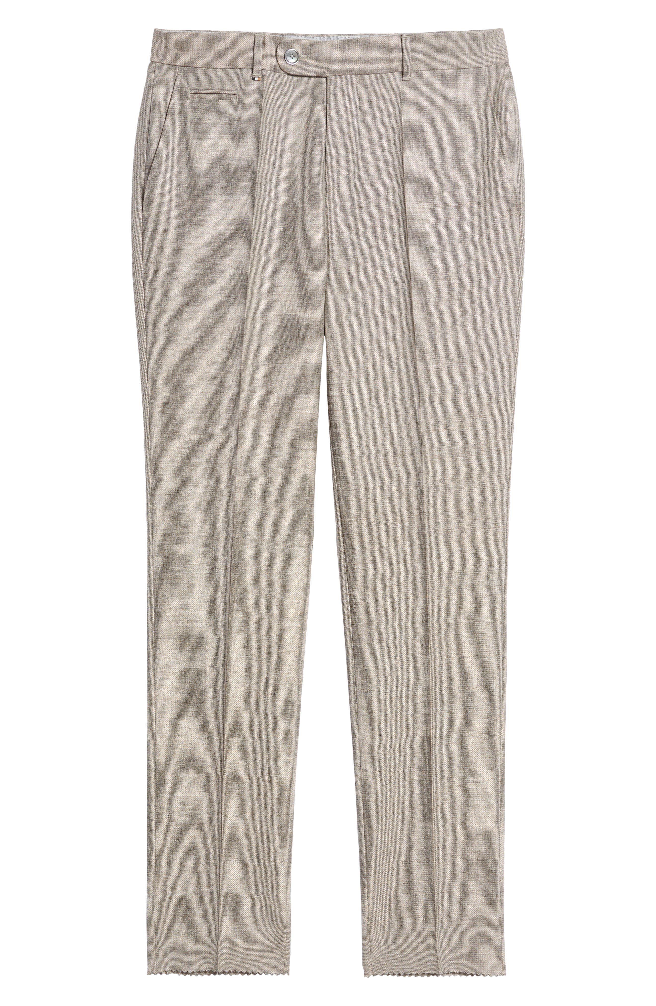 Genius Slim Fit Microcheck Wool Dress Pants