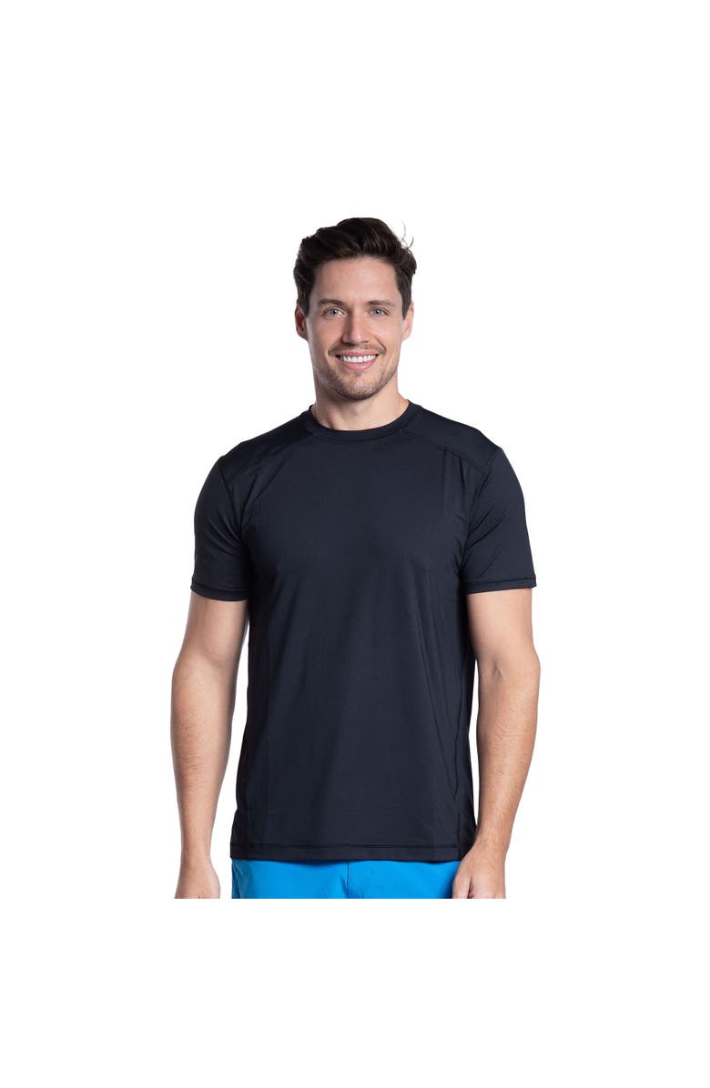 BloqUV Men's Short Sleeve Crew Sun Shirt, Main, color, Black
