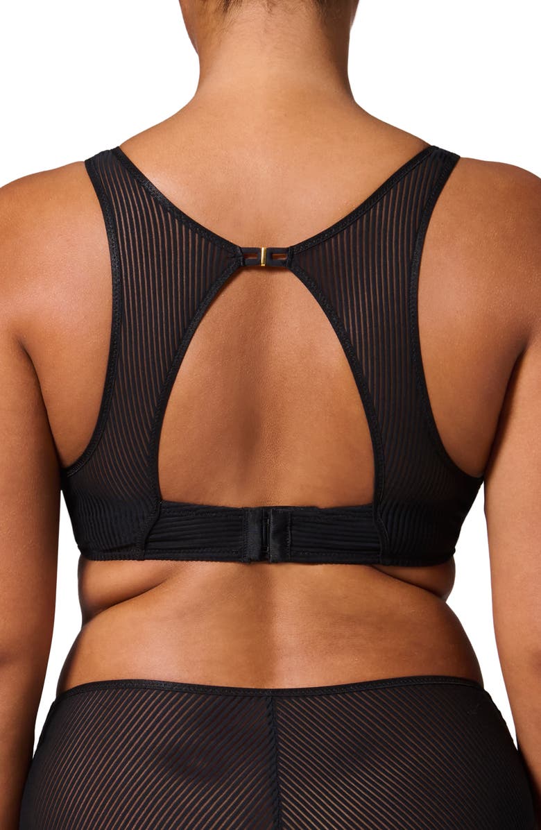 Simone Perele Angele Triangle Underwire Bra, Alternate, color, Black