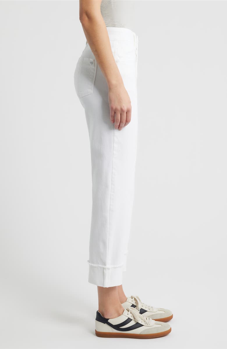 Wit 
Wisdom Frayed Cuffed High Waist Boyfriend Jeans, Alternate, color, Optic White